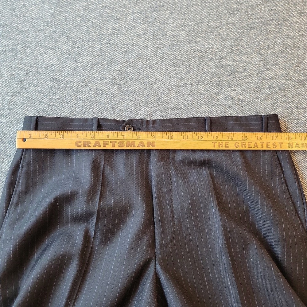 Corneliani Suit Men's 42R Wool 3 Piece Pinstripes Black Pants 35x31 Vest (52 EU) - Picture 13 of 15